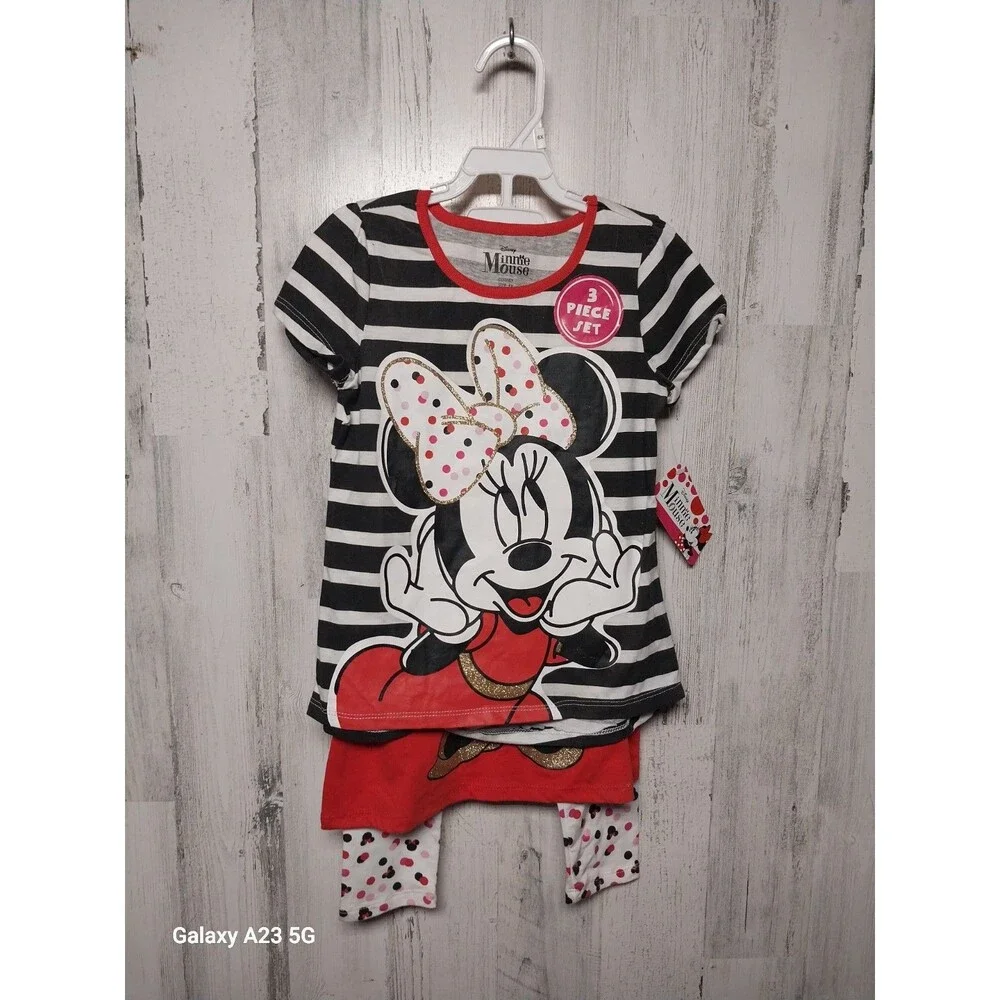 Disney Minnie Mouse 3 Piece Set Size 6X NWT